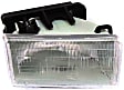Driver and Passenger Side Halogen Headlight, With bulb(s), OE Replacement