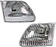 Driver and Passenger Side Halogen Headlight, With bulb(s), OE Replacement, CAPA Certified
