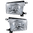Driver and Passenger Side Halogen Headlight, With bulb(s), OE Replacement