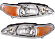 Driver and Passenger Side Halogen Headlight, With bulb(s), OE Replacement