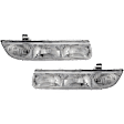 Driver and Passenger Side Halogen Headlight, With bulb(s), OE Replacement