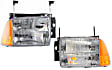 1995 Chevrolet Blazer - Driver and Passenger Side Halogen Headlight, With bulb(s), OE Replacement