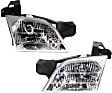 Driver and Passenger Side Halogen Headlight, With bulb(s), OE Replacement