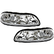 Driver and Passenger Side Halogen Headlight, With bulb(s), OE Replacement