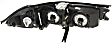 1999 Ford Contour - Driver and Passenger Side Halogen Headlight, With bulb(s), OE Replacement