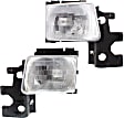 Driver and Passenger Side Halogen Headlight, With bulb(s), OE Replacement