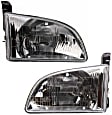 Driver and Passenger Side Halogen Headlight, With bulb(s), OE Replacement