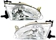 Driver and Passenger Side Halogen Headlight, With bulb(s), OE Replacement