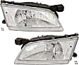 Driver and Passenger Side Halogen Headlight, With bulb(s), OE Replacement