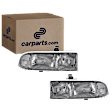 2000 Chevrolet S10 - Driver and Passenger Side Halogen Headlight, With bulb(s), OE Replacement