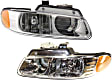 Driver and Passenger Side Halogen Headlight, With bulb(s), OE Replacement