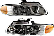2000 Chrysler Voyager - Driver and Passenger Side Halogen Headlight, With bulb(s), For Models With Quad Lights, OE Replacement