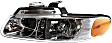 2000 Chrysler Voyager - Driver and Passenger Side Halogen Headlight, With bulb(s), For Models With Quad Lights, OE Replacement