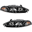 Driver and Passenger Side Halogen Headlight, With bulb(s), OE Replacement
