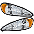 2004 Pontiac Grand Am - Driver and Passenger Side Halogen Headlight, With bulb(s), OE Replacement