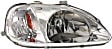 Driver and Passenger Side Halogen Headlight, Without bulb(s), OE Replacement