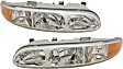Driver and Passenger Side Halogen Headlight, With bulb(s), OE Replacement