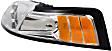 2000 Ford Mustang - Driver and Passenger Side Halogen Headlight, With bulb(s), OE Replacement