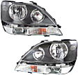 Driver and Passenger Side Halogen Headlight, With bulb(s), OE Replacement