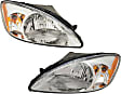 Driver and Passenger Side Halogen Headlight, With bulb(s), OE Replacement