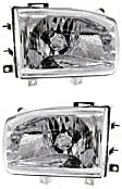 Driver and Passenger Side Halogen Headlight, With bulb(s), OE Replacement