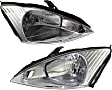 Driver and Passenger Side Halogen Headlight, With bulb(s), OE Replacement