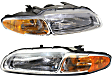 Driver and Passenger Side Headlights, with Bulbs, Halogen, Convertible