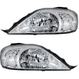 Driver and Passenger Side Halogen Headlight, With bulb(s), OE Replacement