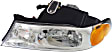 Driver and Passenger Side Halogen Headlight, With bulb(s), OE Replacement