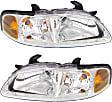 2001 Nissan Sentra - Driver and Passenger Side Halogen Headlight, With bulb(s), OE Replacement