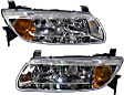 Driver and Passenger Side Halogen Headlight, With bulb(s), OE Replacement