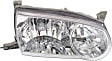 2001-2004 Toyota Corolla - Driver and Passenger Side Halogen Headlight, With bulb(s), OE Replacement