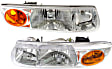 Driver and Passenger Side Halogen Headlight, With bulb(s), OE Replacement