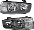 Driver and Passenger Side Halogen Headlight, With bulb(s), OE Replacement