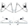 Extended Cab Pickup Front and Rear, Driver and Passenger Side Power Window Regulator, With Motor