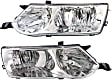 Driver and Passenger Side Halogen Headlight, With bulb(s), OE Replacement