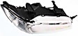 2003-2005 Mitsubishi Lancer - Driver and Passenger Side Halogen Headlight, With bulb(s), OE Replacement