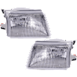 Driver and Passenger Side Halogen Headlight, With bulb(s), OE Replacement