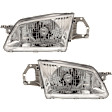 Driver and Passenger Side Halogen Headlight, With bulb(s), OE Replacement