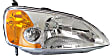 2002 Honda Civic - Driver and Passenger Side Halogen Headlight, Without bulb(s), OE Replacement, Coupe