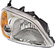 2002 Honda Civic - Driver and Passenger Side Halogen Headlight, Without bulb(s), OE Replacement, Coupe