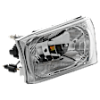 1999-2005 Ford F-350 Super Duty - Driver and Passenger Side Headlights, with Bulbs, Halogen, Clear Lens, Composite
