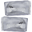 Driver and Passenger Side Halogen Headlight, With bulb(s), OE Replacement