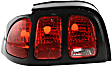 1996-1998 Ford Mustang - Driver and Passenger Side Halogen Tail Light, Without bulb(s), OE Replacement