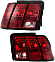 Driver and Passenger Side Halogen Tail Light, Without bulb(s), OE Replacement
