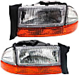 Driver and Passenger Side Halogen Headlight, With bulb(s), OE Replacement