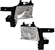 Driver and Passenger Side Halogen Headlight, With bulb(s), OE Replacement