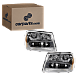 Driver and Passenger Side Halogen Headlight, With bulb(s), OE Replacement