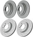 SET-404150126952-B Front and Rear Brake Disc, Cross-Drilled, RWD