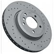 SET-404150129452-A Front and Rear Brake Disc, Front-Cross-Drilled/Rear-Plain Surface, RWD